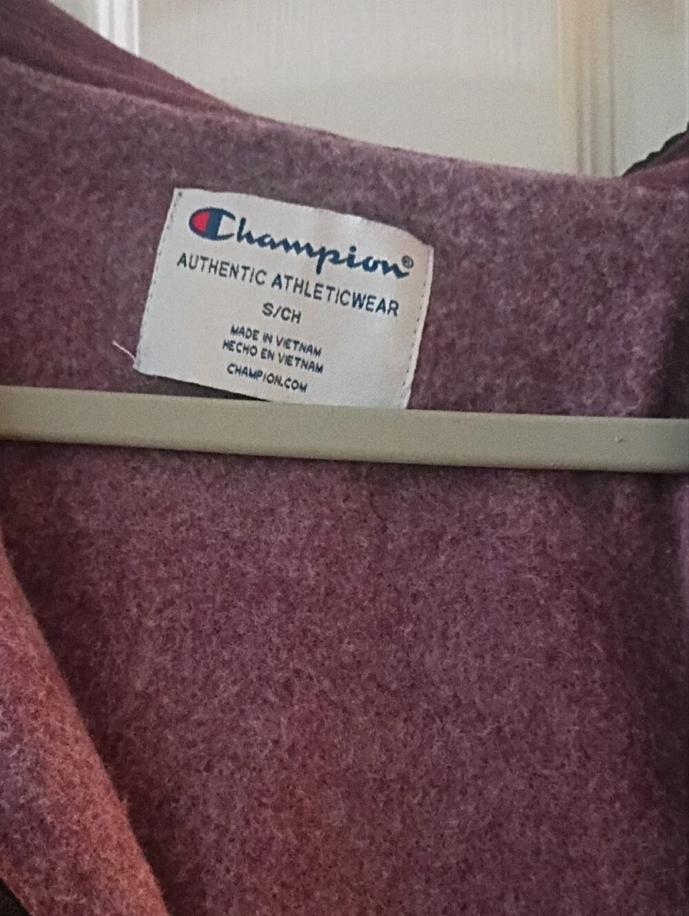 Champion Half-Zip Hoodie in Plum and Black